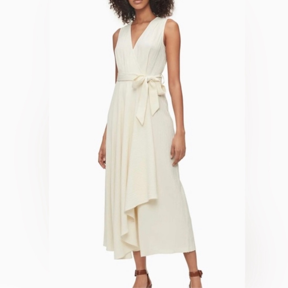 Calvin Klein Pants & Jumpsuits | Calvin Klein Wrap Tie Waist Sleeveless Jumpsuit
